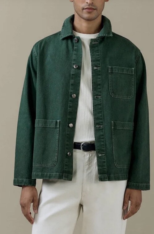 green Percival chore jacket — centrepiece candidate